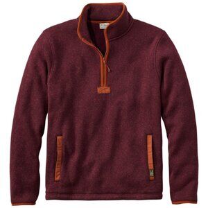 L.L. Bean- sweater fleece 1/2 zip- size small, burgundy (NWT)